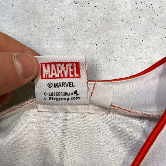 Marvel Deadpool Unicorn Baseball Jersey XL Pinstripe Red Trim Button-Up C-Life - Picture 9 of 10